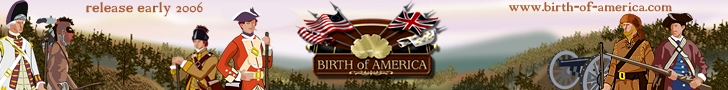 Advert: Birth of America computer game - please click here